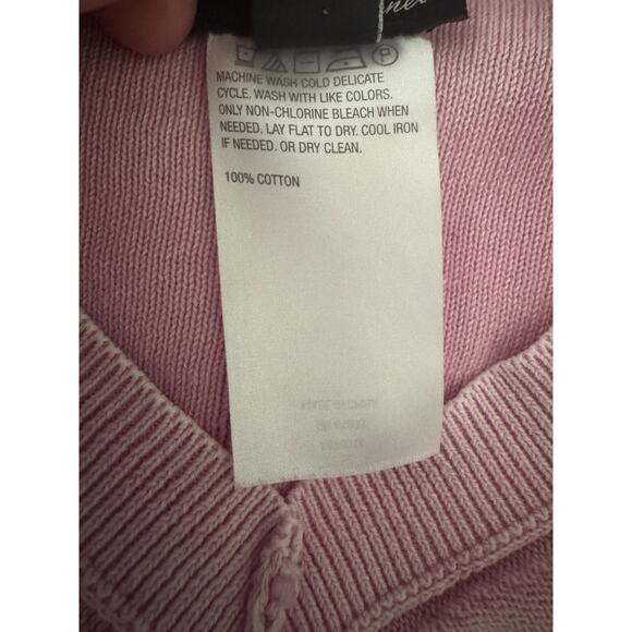 Attitudes by Renee 100% Cotton Sweater with Wash Effect Pastel Lavender Medium - Picture 12 of 14